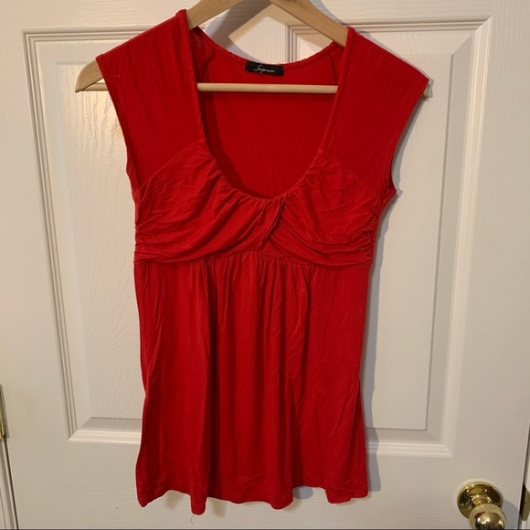 Soprano Tops - EUC Soprano Drapey Red Shirt